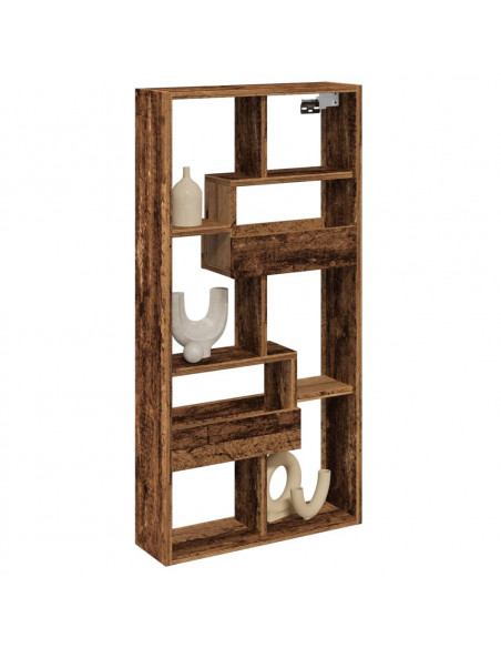 Mobile a Parete Legno Antico 50x15x100 cm in Truciolato