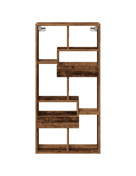 Mobile a Parete Legno Antico 50x15x100 cm in Truciolato