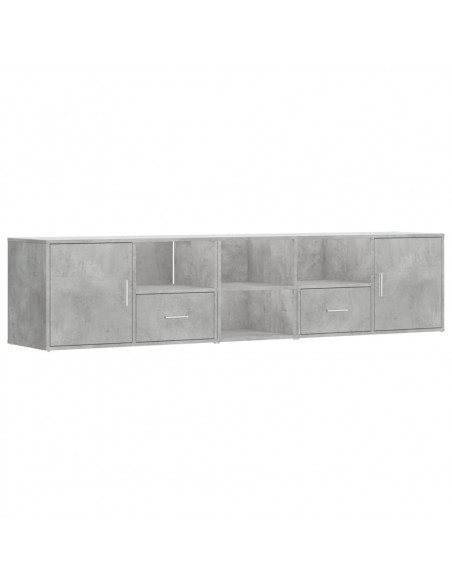 Mobile Angolare Grigio Cemento 200x40x45 cm in Truciolato