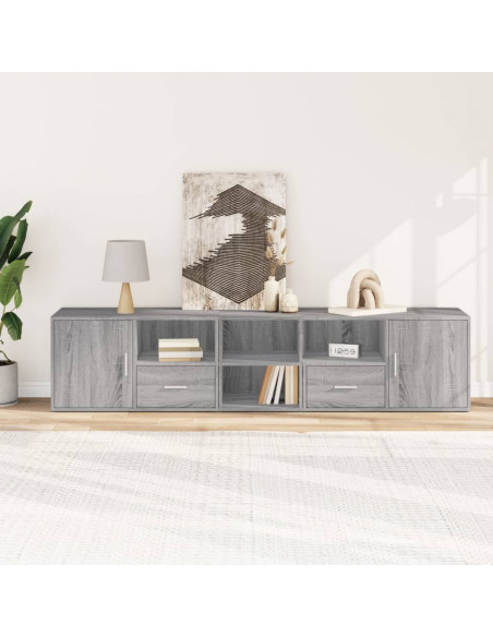 Mobile Angolare Grigio Sonoma 200x40x45cm in Truciolato