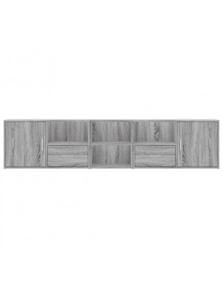 Mobile Angolare Grigio Sonoma 200x40x45cm in Truciolato