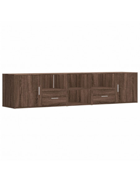 Mobile Angolare Rovere Marrone 200x40x45 cm in Truciolato