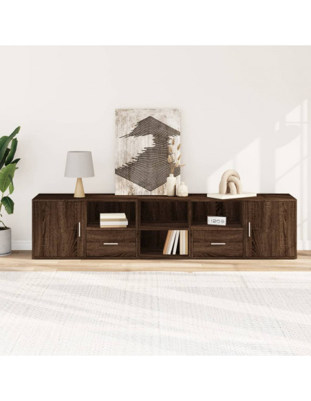Mobile Angolare Rovere Marrone 200x40x45 cm in Truciolato