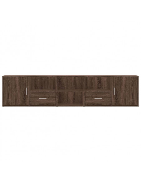 Mobile Angolare Rovere Marrone 200x40x45 cm in Truciolato