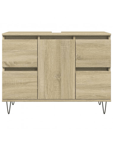 Mobile da Bagno Rovere Sonoma 80x33x60 cm in Legno Multistrato