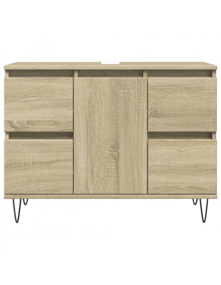 Mobile da Bagno Rovere Sonoma 80x33x60 cm in Legno Multistrato