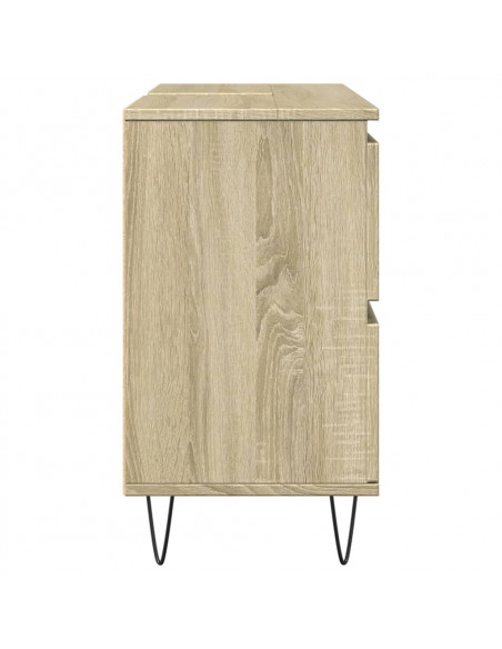 Mobile da Bagno Rovere Sonoma 80x33x60 cm in Legno Multistrato