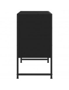 Mobile Lavabo Bagno Nero 60x30x60 cm Legno Multistrato 2