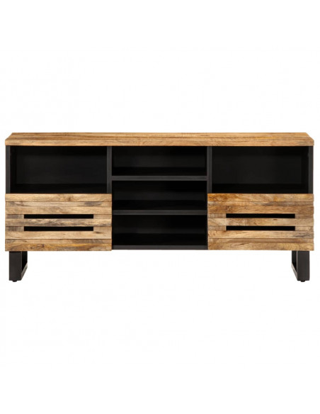 Mobile Porta TV 100x34x46 cm in Massello di Mango Grezzo