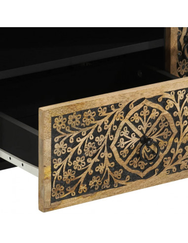 Mobile Porta TV 105x33x46cm in Legno Massello di Mango