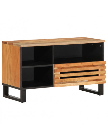 Mobile Porta TV 80x34x46 cm in Legno Massello di Acacia