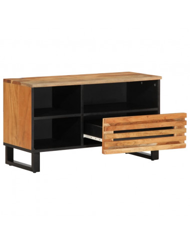 Mobile Porta TV 80x34x46 cm in Legno Massello di Acacia