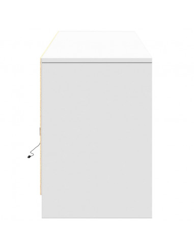 Mobile Porta TV con LED Bianco 180x34x50cm in Truciolato