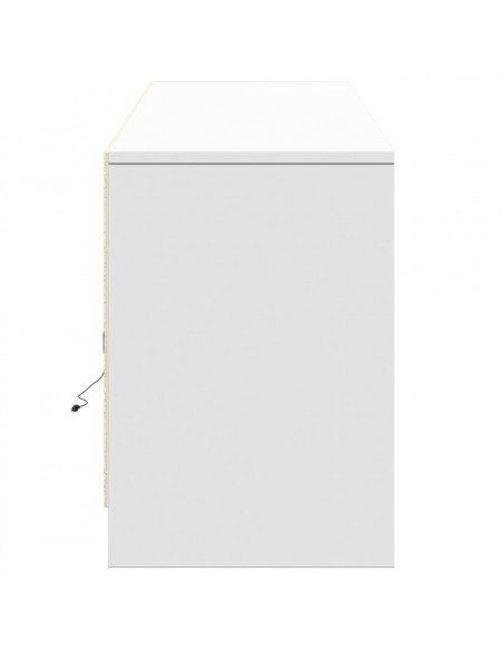 Mobile Porta TV con LED Bianco 180x34x50cm in Truciolato