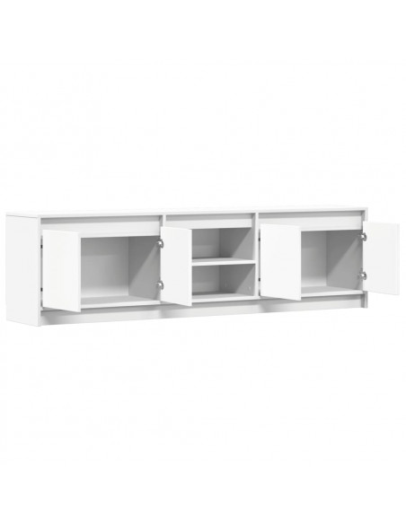 Mobile Porta TV con LED Bianco 180x34x50cm in Truciolato