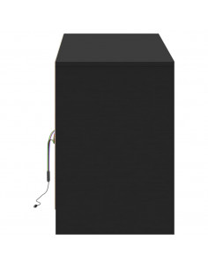 Mobile Porta TV con LED Nero 139,5x34x50 cm in Truciolato 2