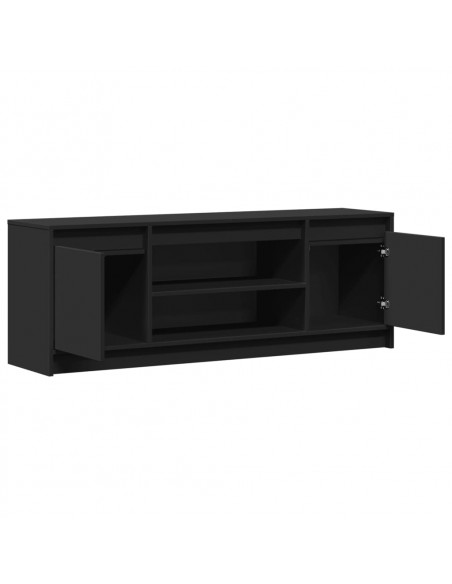Mobile Porta TV con LED Nero 139,5x34x50 cm in Truciolato