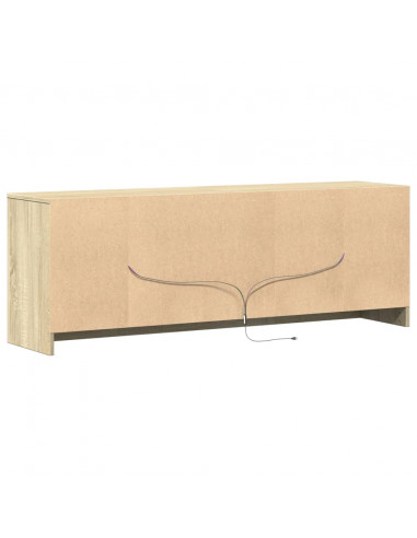 Mobile Porta TV con LED Rovere Sonoma 139,5x34x50 cm Truciolato