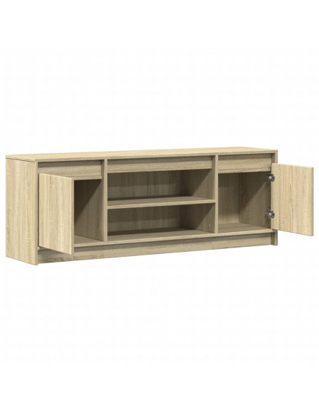Mobile Porta TV con LED Rovere Sonoma 139,5x34x50 cm Truciolato