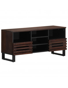 Mobile Porta TV Marrone 100x34x46 cm in Legno di Mango 2