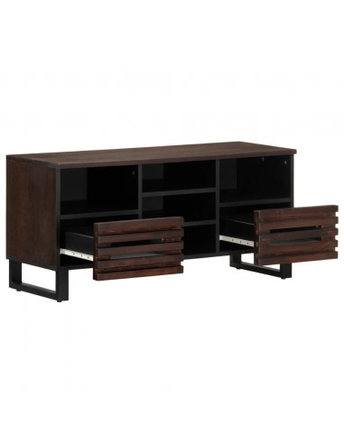Mobile Porta TV Marrone 100x34x46 cm in Legno di Mango