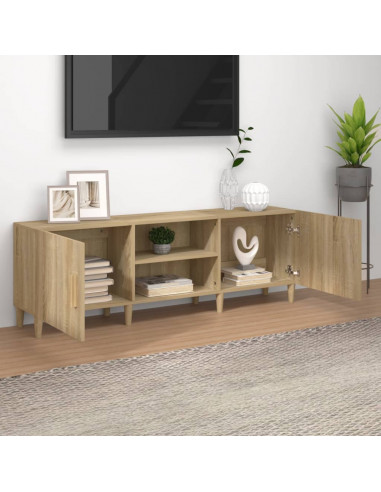 Mobile Porta TV Rovere Sonoma 150x30x50 cm Legno Multistrato