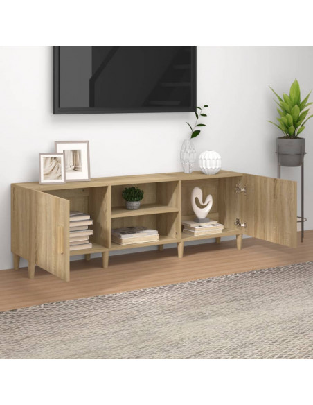 Mobile Porta TV Rovere Sonoma 150x30x50 cm Legno Multistrato
