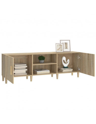 Mobile Porta TV Rovere Sonoma 150x30x50 cm Legno Multistrato