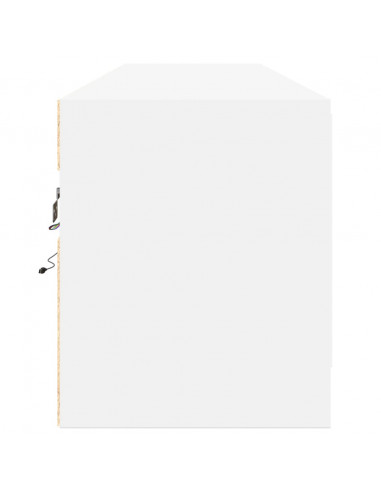 Mobile TV a Parete con LED Bianco 180x31x38 cm