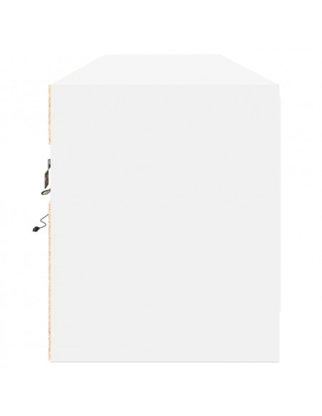 Mobile TV a Parete con LED Bianco 180x31x38 cm