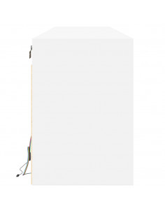 Mobile TV a Parete con LED Bianco 180x31x45 cm 2