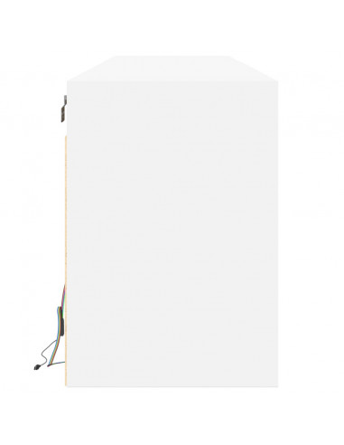 Mobile TV a Parete con LED Bianco 180x31x45 cm