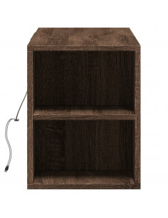 Mobile TV a Parete con Luci LED Rovere Marrone 135x31x39,5 cm 2
