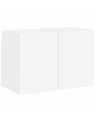 Mobili TV a Muro 5pz Bianchi in Legno Multistrato