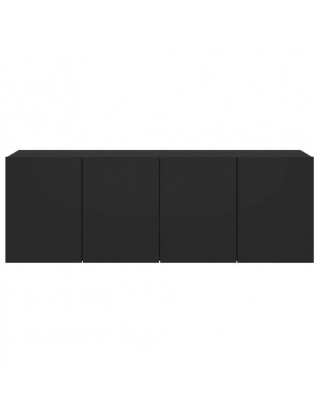Mobili TV a Parete 2pz Neri 60x30x41 cm
