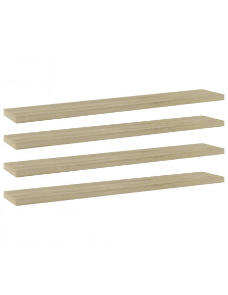 Ripiani per Libreria 4pz Rovere Sonoma 60x10x1,5cm Multistrato