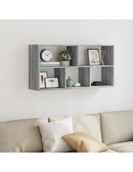 Scaffale a Muro Grigio Sonoma 100x25x50 cm in Legno Multistrato