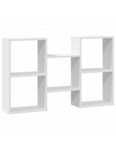 Scaffale a Parete Bianco 96x18x60 cm in Truciolato 2