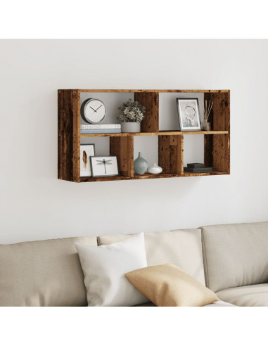 Scaffale a Parete Nero 100x25x50 cm in Truciolato