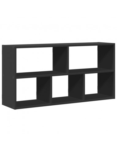 Scaffale a Parete Nero 100x25x50 cm in Truciolato