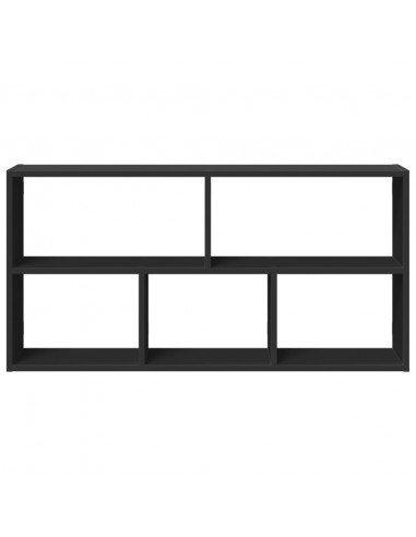 Scaffale a Parete Nero 100x25x50 cm in Truciolato