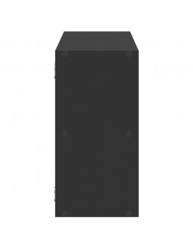 Scaffale a Parete Nero 100x25x50 cm in Truciolato