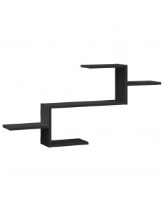 Scaffale a Parete Nero 104x15x49 cm in Truciolato 2