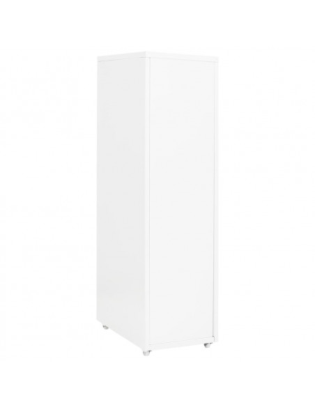 Schedario Mobile Bianco 28x41x109 cm in Metallo