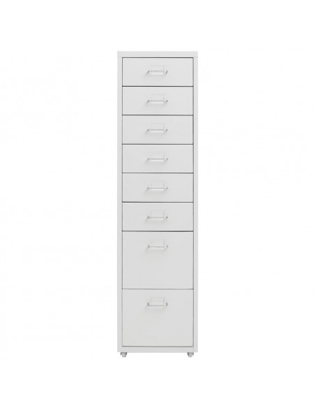 Schedario Mobile Grigio 28x41x109 cm in Metallo