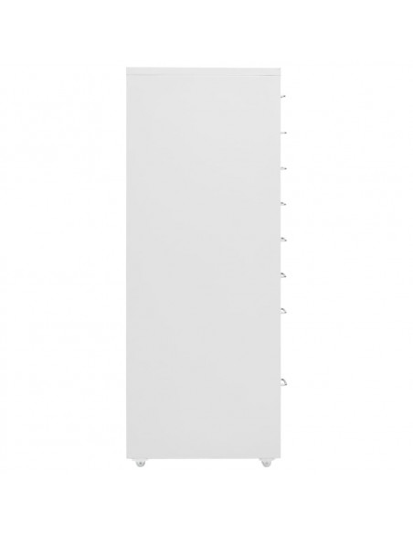 Schedario Mobile Grigio 28x41x109 cm in Metallo