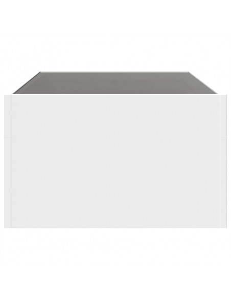Tavolino da Salotto con LED Infinity Bianco 90x50x30 cm