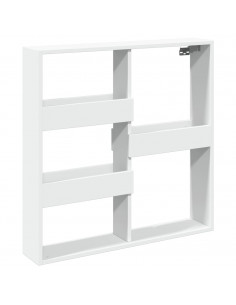 Armadietto a Muro Bianco 80x15x80 cm in Legno Multistrato 2