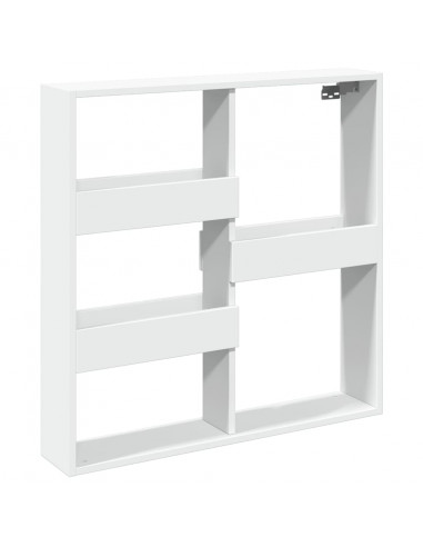 Armadietto a Muro Bianco 80x15x80 cm in Legno Multistrato