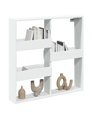 Armadietto a Muro Bianco 80x15x80 cm in Legno Multistrato